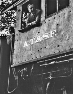 Roy and Walt Disney on Santa Fe 2546 | Marceline Historical Society